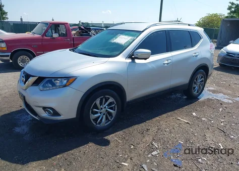 2014 Nissan Rogue Sl z USA, uszkodzony, nr VIN 5N1AT2MV3EC854138